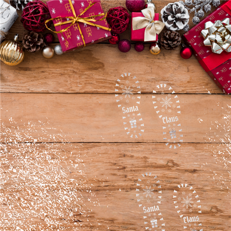 Huellas mágicas de madera - Santa Claus