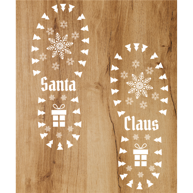 Huellas mágicas de madera - Santa Claus
