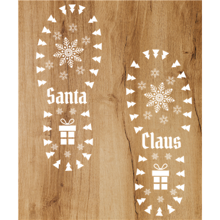 Huellas mágicas de madera - Santa Claus