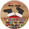 Cartel de Puerta – Mod. Papá Noel en la Chimenea