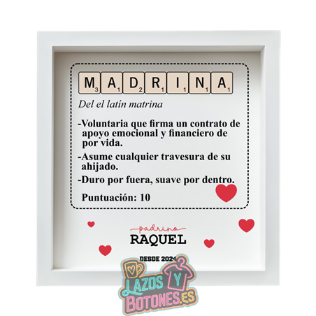 Cuadro Scrabble – Mod. Madrina
