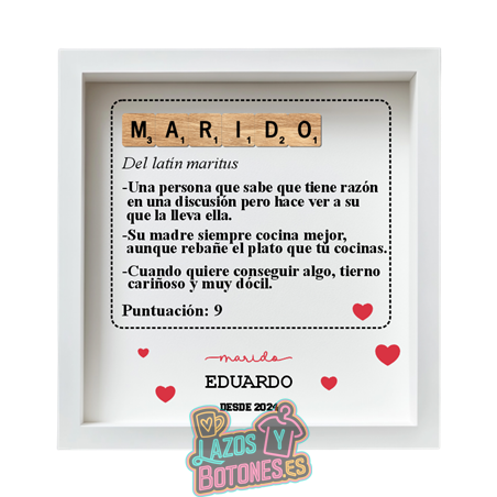 Cuadro Scrabble – Mod. Marido