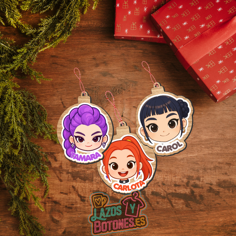 Bola de Navidad – Mod. Huntrix Mira, Zoey y Rumi