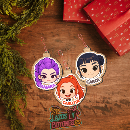 Bola de Navidad – Mod. Huntrix Mira, Zoey y Rumi