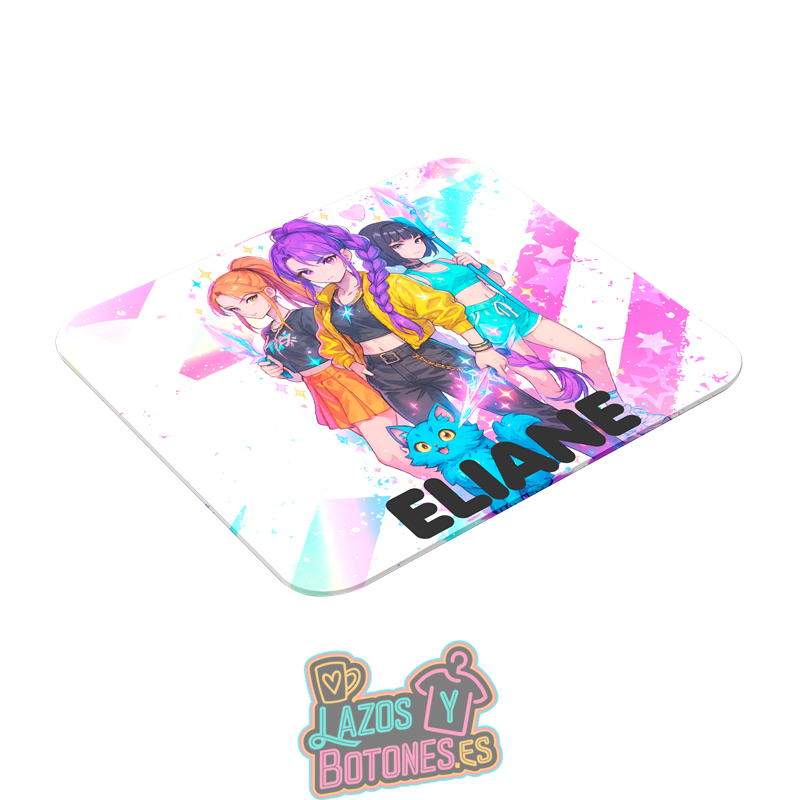 Alfombrilla de ratón personalizada – Mod. Huntrix Girls Splash Pastel