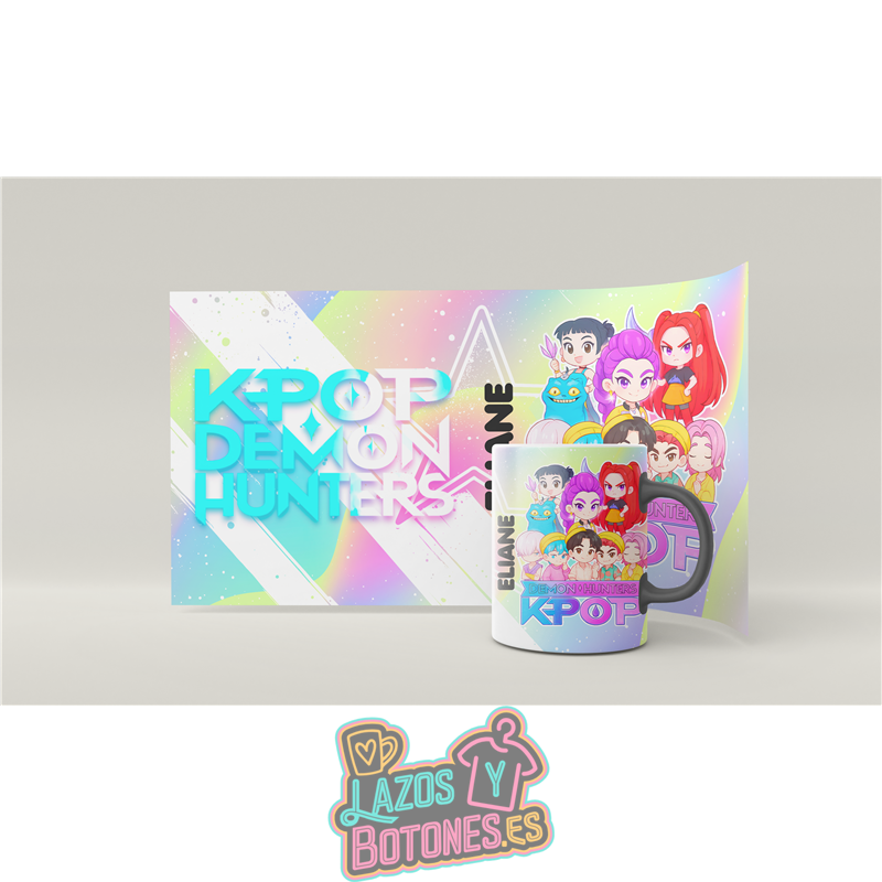 Taza personalizada – Mod. KPOP Demon Hunters Chibi Mix