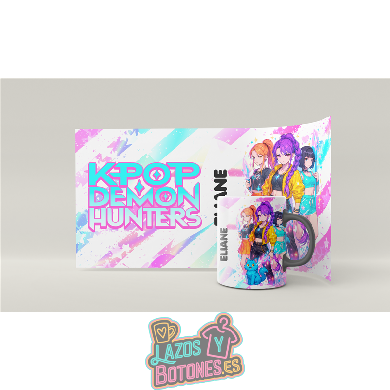 Taza personalizada – Mod. Huntrix Girls Pastel Splash