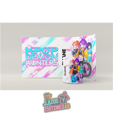 Taza personalizada – Mod. Huntrix Girls Pastel Splash