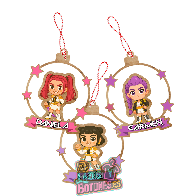 Pack 3 Bolas de Navidad – Mod. Colección Huntrix