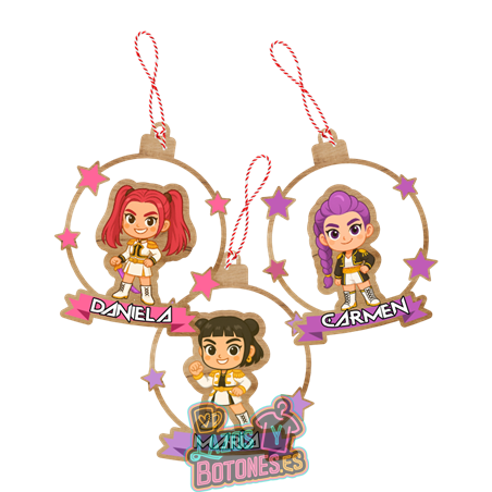 Pack 3 Bolas de Navidad – Mod. Colección Huntrix