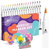 Set de 36 Rotuladores Acrílicos – Mod. Para Tela, Tazas, Piedra, Madera, etc