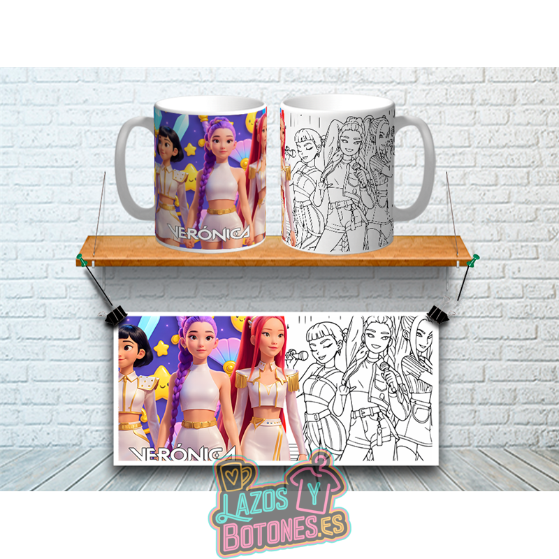 Taza Personalizada – Mod. Huntrix para Colorear