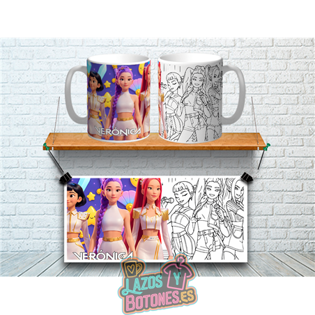 Taza Personalizada – Mod. Huntrix para Colorear