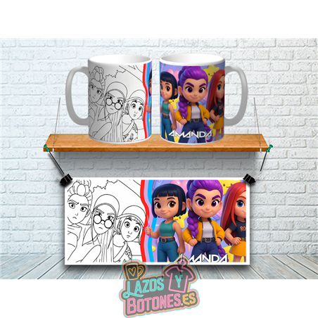 Taza Personalizada – Mod. Huntrix para Colorear (Modelo B)