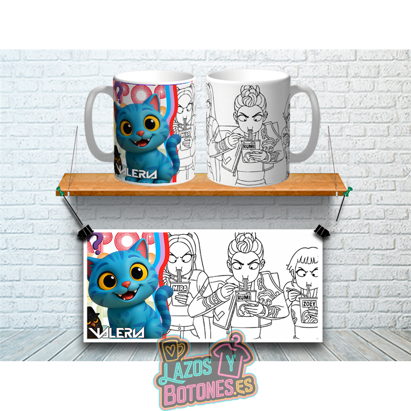 Taza Personalizada – Mod. Huntrix para Colorear (Modelo D)