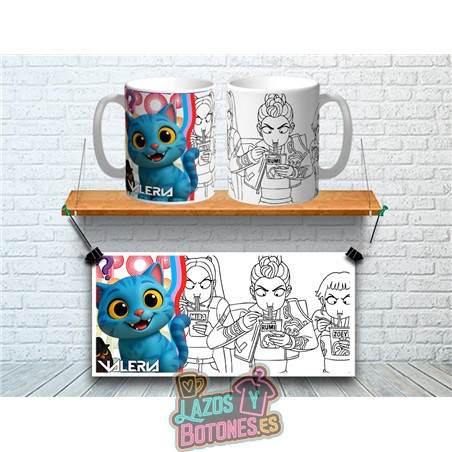 Taza Personalizada – Mod. Huntrix para Colorear (Modelo D)