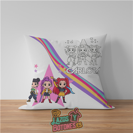 Cojín para colorear – Mod. Huntrix Chibi Stars