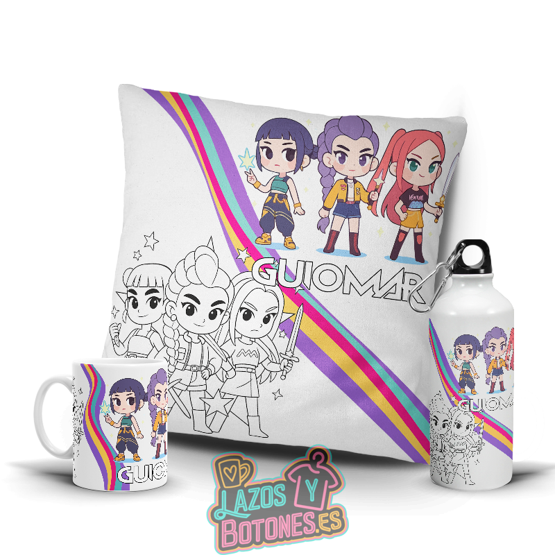 Cojín para colorear – Mod. Huntrix Chibi Squad