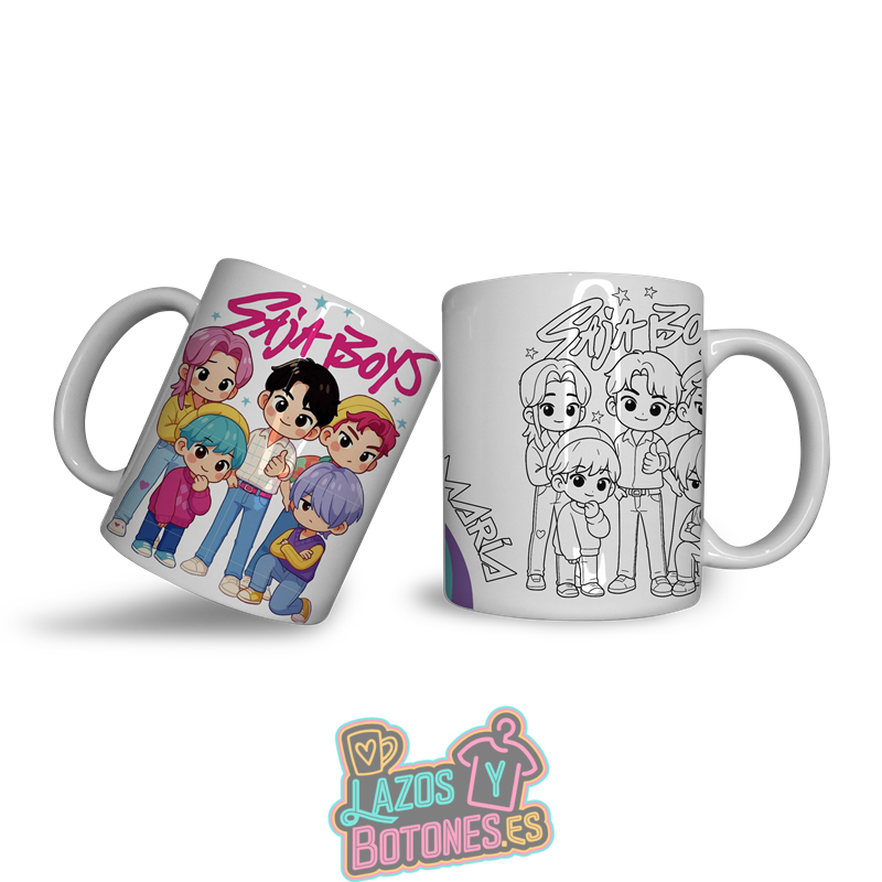 Taza para colorear – Mod. Saja Boys Rainbow