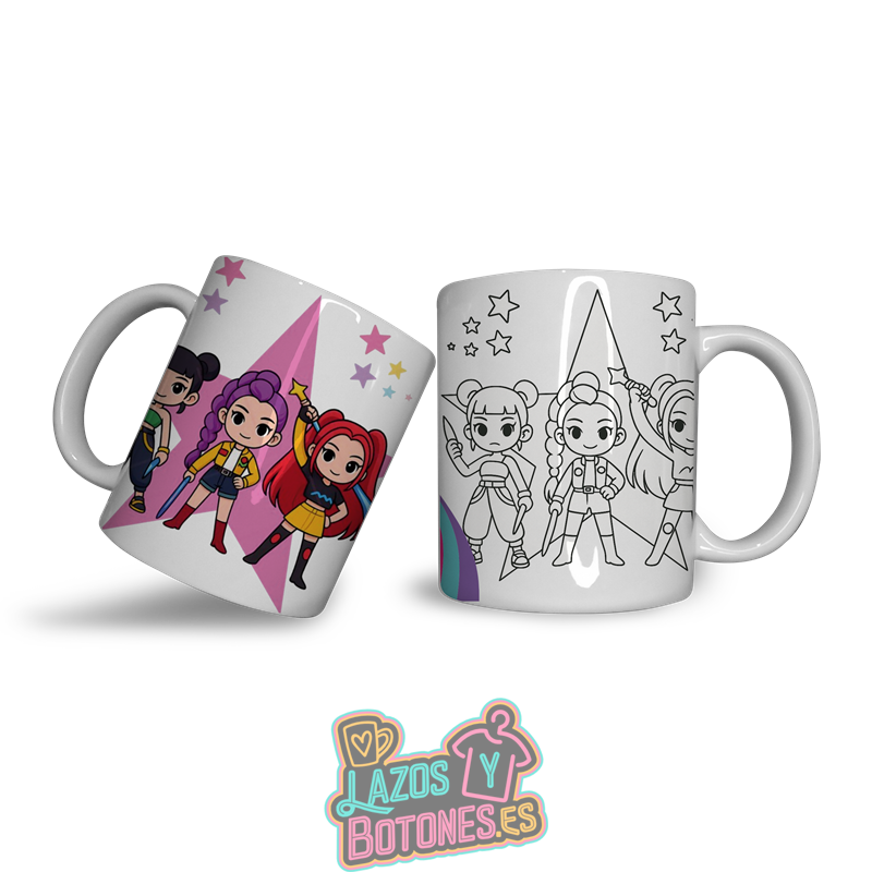 Taza para colorear – Mod. Huntrix Power Stars
