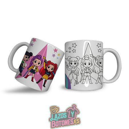 Taza para colorear – Mod. Huntrix Power Stars