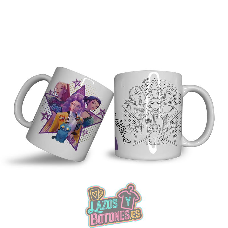 Taza para colorear – Mod. Huntrix Neon Star