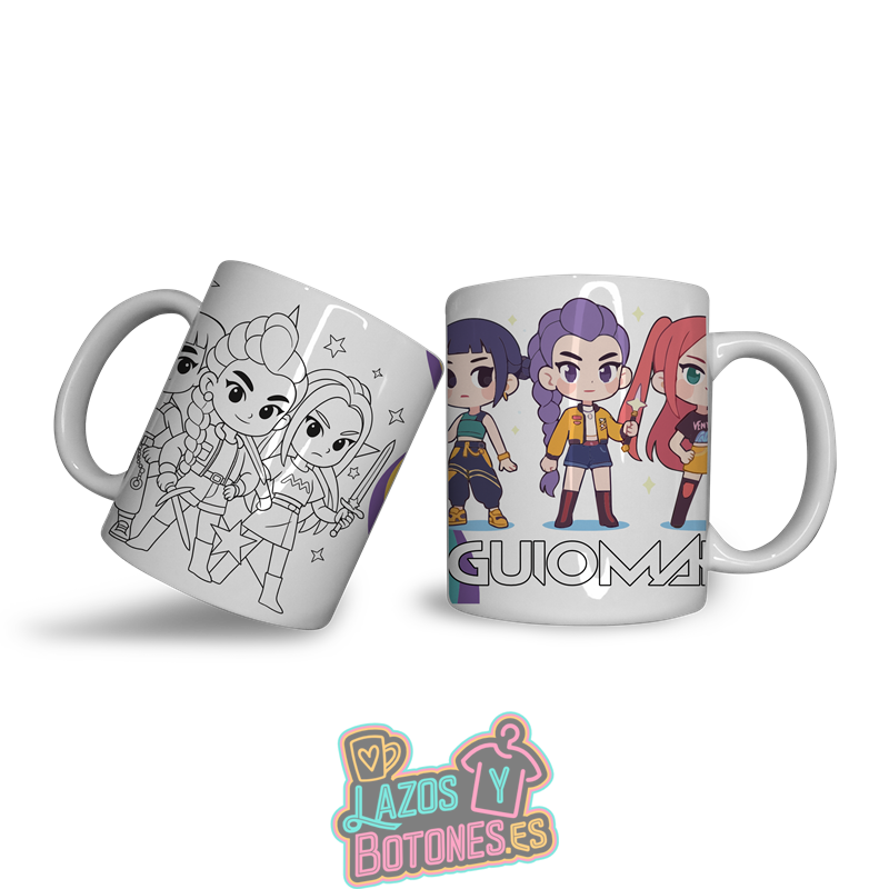 Taza para colorear – Mod. Huntrix Power Girls