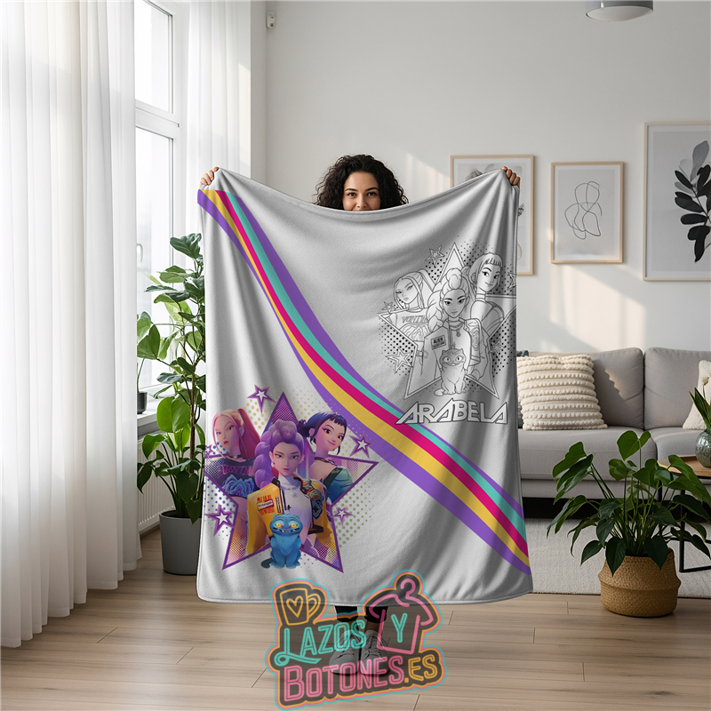 Manta Polar Personalizada para Colorear – Mod. Huntrix