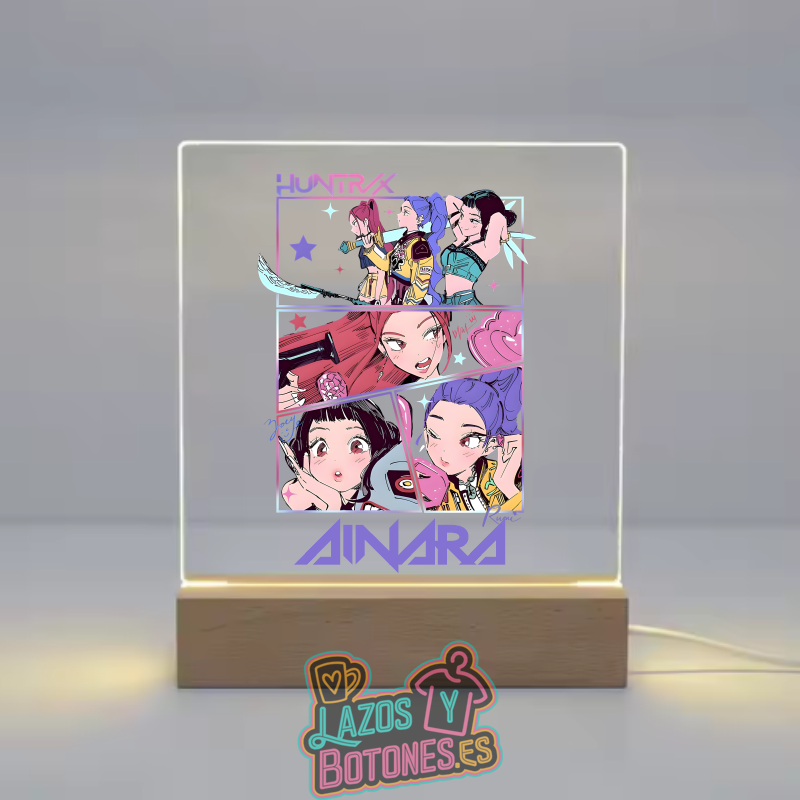 Lámpara LED Acrílica – Mod. Huntrix Comic