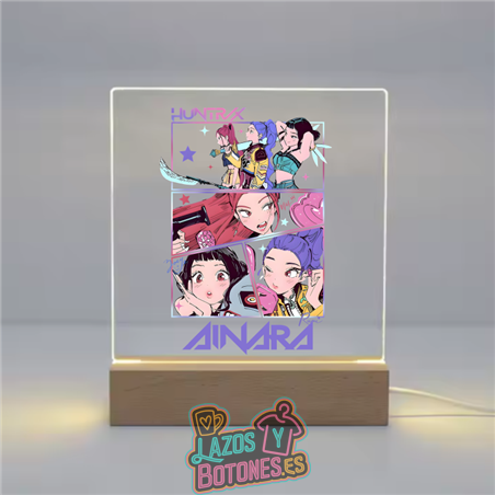 Lámpara LED Acrílica – Mod. Huntrix Comic