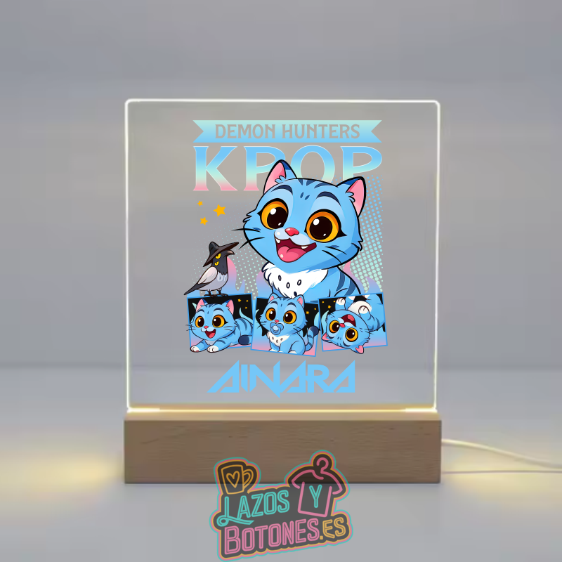 Lámpara LED Acrílica - Mod. Demon Hunters Kitty