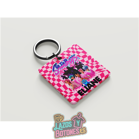 Llavero personalizado – Saja Boys Pink