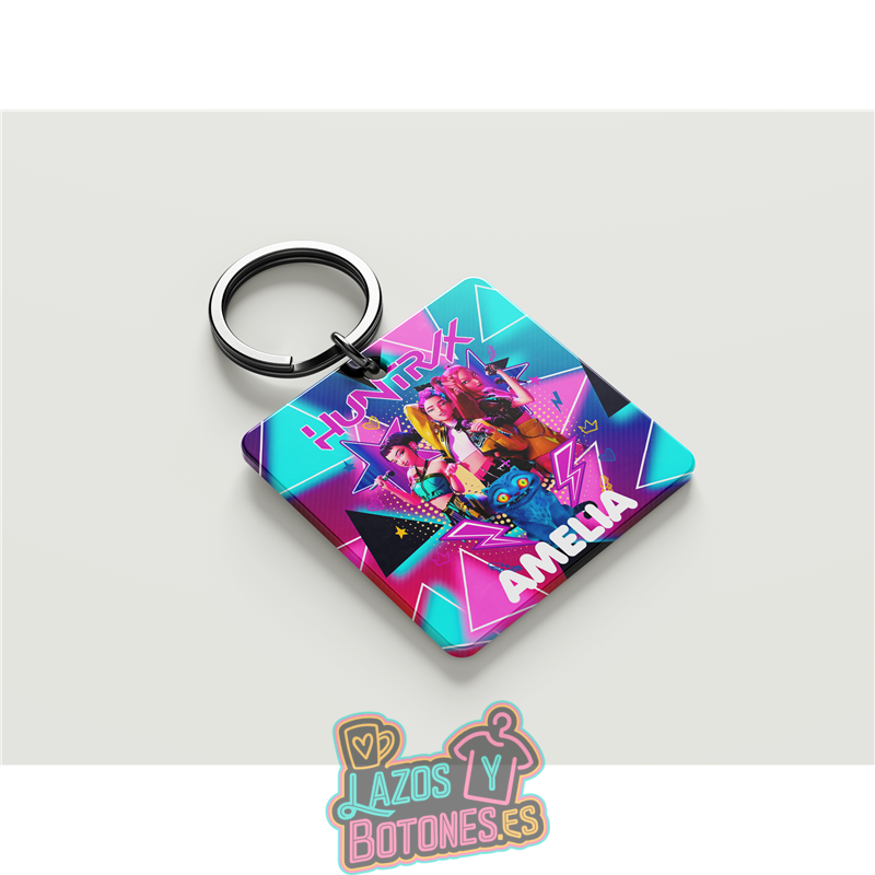 Llavero personalizado – Huntrix Neon Power