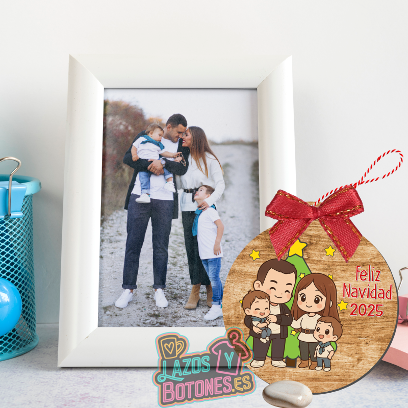Bola de Navidad - Mod. Chibi Familiar