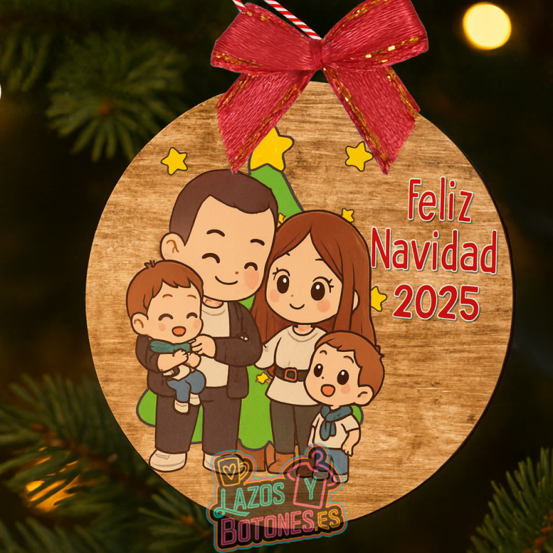 Bola de Navidad - Mod. Chibi Familiar