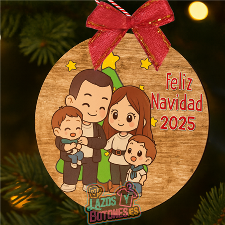 Bola de Navidad - Mod. Chibi Familiar