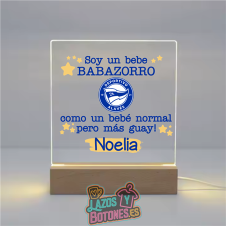 Lámpara LED Acrílica – Mod. Alavés Bebé Babazorro