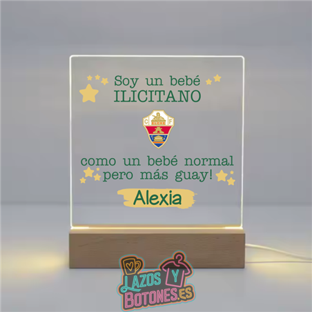 Lámpara LED Acrílica – Mod. Elche Bebé Ilicitano