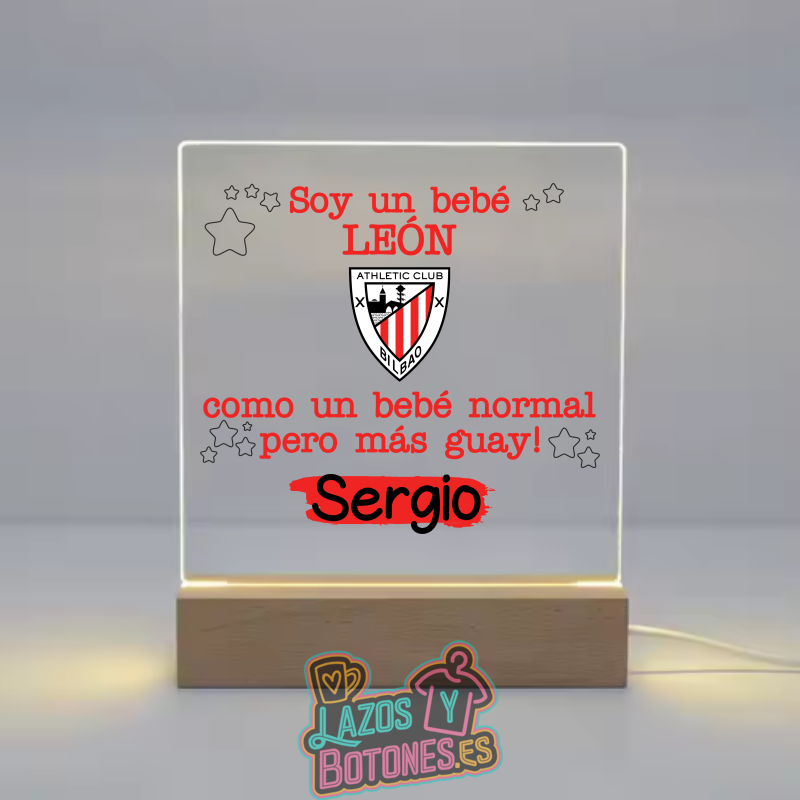 Lámpara LED Acrílica – Mod. Athletic Club Bebé León