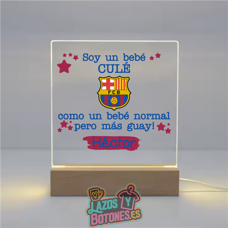 Lámpara LED Acrílica – Mod. Barça Bebé Culé
