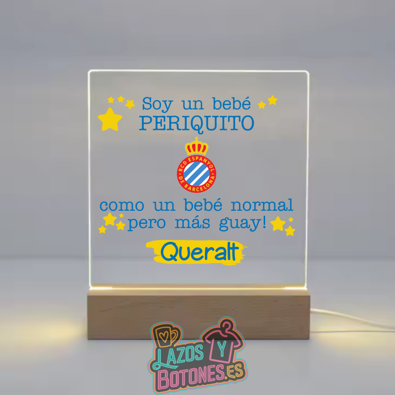 Lámpara LED Acrílica – Mod. Espanyol Bebé Periquito
