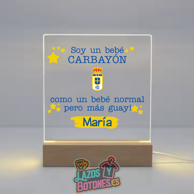 Lámpara LED Acrílica – Mod. Oviedo Bebé Carbayón
