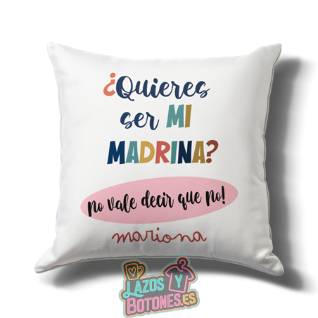 Cojín – Mod. Madrina “¿Quieres ser mi madrina?”