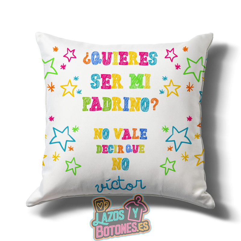 Cojín – Mod. Padrino “¿Quieres ser mi padrino?”