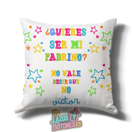 Cojín – Mod. Padrino “¿Quieres ser mi padrino?”