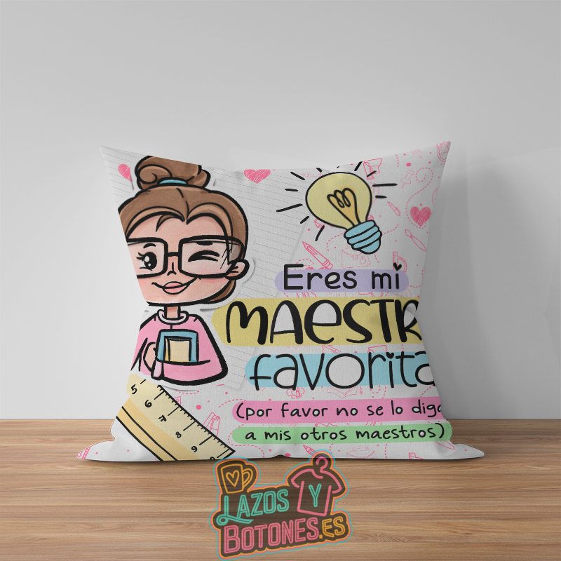 Cojín para Profesora Personalizado – “Eres mi Maestra Favorita”