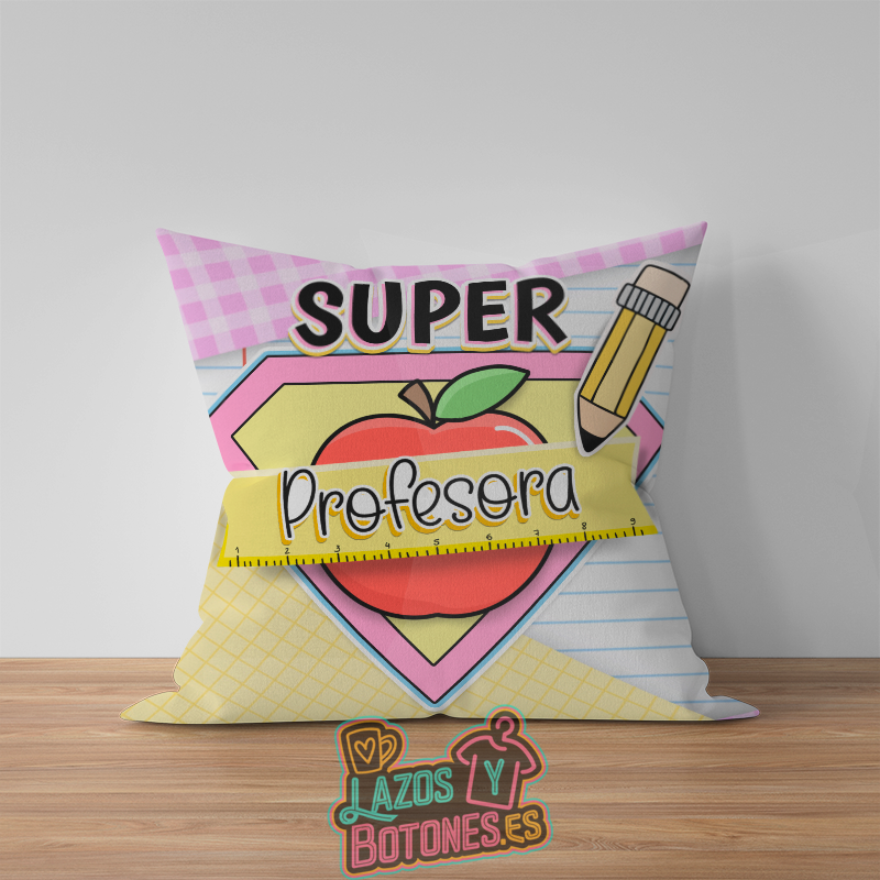 Cojín para Profesora Personalizado – “Super Profesora”