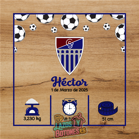 Cuadro de nacimiento personalizado – Mod Segovia