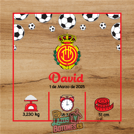 Cuadro de nacimiento personalizado – Mod Mallorca
