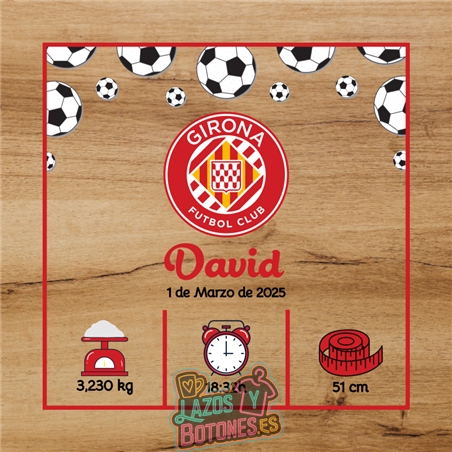 Cuadro de nacimiento personalizado – Mod Girona FC